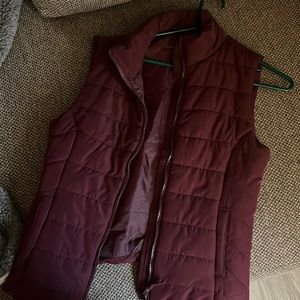 maroon vest
